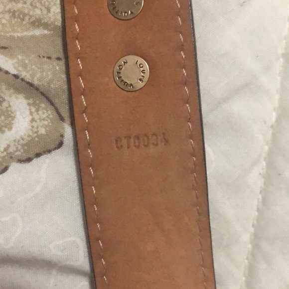 LOUIS VUITTON Leather Riveted Trunk Belt - Picture 5 of 5